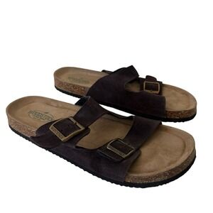 Woodstock Vintage Brand Bert Brown Leather Double  Strap Sandals 11M #S2
